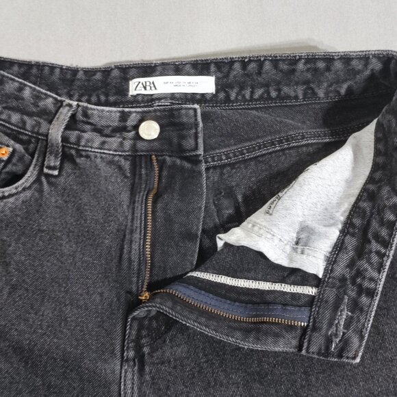 Zara Man Denim man's size 33X27 medium washed grey colour straight leg jeans - Picture 8 of 13